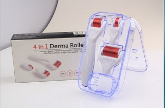 4 in 1 Derma Roller Kit with 3 Needle Heads for Acne Scars and Stretch Marks Treatment Price in Pakistan | LAPTAB