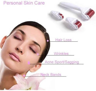 4 in 1 Derma Roller Kit with 3 Needle Heads for Acne Scars and Stretch Marks Treatment Price in Pakistan | LAPTAB