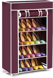 Fashion Style Multilayer Shelf Portable Lightweight Shoe Rack for 15 Pairs
