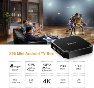 X96 Mini Smart Android TV Box with 2GB RAM, 16GB Storage, HDMI, USB, Screen Mirroring Price in Pakistan | LAPTAB