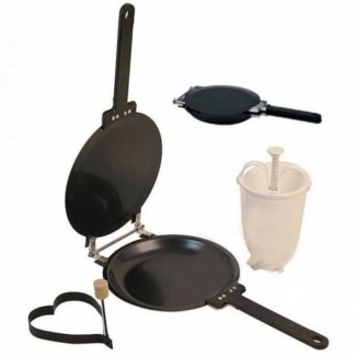 18cm Non-Stick Pancake Making Kit with Heart-Shaped Mold and Batter Dispenser