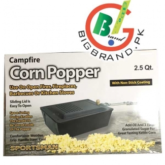 Campfire Corn Popper Popcorn Maker with Wood Handle, Nonstick for Campfire and Stove Use Price in Pakistan | LAPTAB