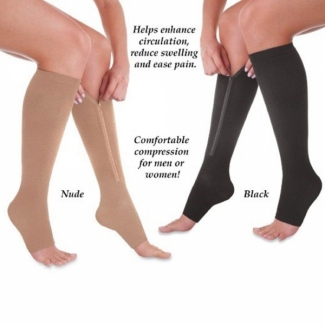 ZIP SOX Zippered Compression Knee Socks for Improved Circulation and Swelling Relief Price in Pakistan | LAPTAB