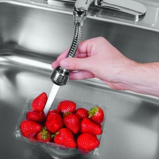 Turbo Flex 360 Faucet Sprayer with Jet Stream and Wide Angle Spray, Fits Most Faucets