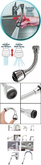 Turbo Flex 360 Faucet Sprayer with Jet Stream and Wide Angle Spray, Fits Most Faucets Price in Pakistan | LAPTAB