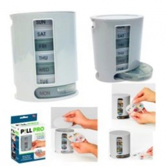 Pill Pro Weekly 7-Day Pill Organizer with Stackable Portable Trays, Compact Size Price in Pakistan | LAPTAB