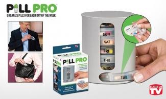 Pill Pro Weekly 7-Day Pill Organizer with Stackable Portable Trays, Compact Size Price in Pakistan | LAPTAB
