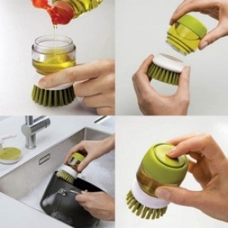 JESOPB Dishwasher Soap Dispenser with Scrubbing Brush for Efficient Pot Cleaning Price in Pakistan | LAPTAB