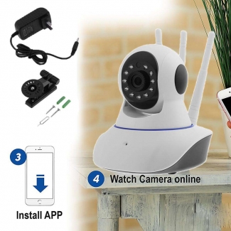 Three Antennas WiFi Security Camera with Smartphone Remote View and Two-Way Audio Price in Pakistan | LAPTAB