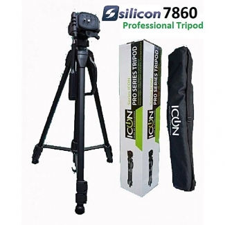 Silicon Professional 7860 Tripod for DSLR and Video Cameras, 5 Feet High, Aluminum Price in Pakistan | LAPTAB