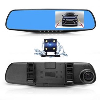 Car DVR Mirror with Front and Back HD Cameras, 7-Inch Touchscreen LCD, 170? Wide Angle Lens Price in Pakistan | LAPTAB