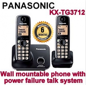 Panasonic KX-TG3712SX Cordless Phone with Caller ID, 1.8