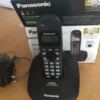 Panasonic KX-TG3611BX Cordless Phone with Caller ID, Phonebook, 2.4GHz, 5-Hour Talk Time Price in Pakistan | LAPTAB