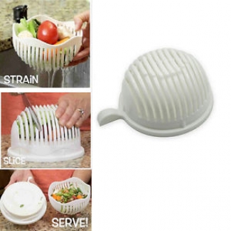 Salad Maker Bowl Cutter with Safe Cutting, Washing, and Draining Basket Price in Pakistan | LAPTAB