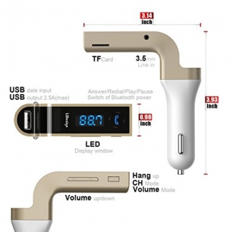 LCD Bluetooth Car Kit with MP3 Player, FM Transmitter, USB Charger, and Hands-Free Calling Price in Pakistan | LAPTAB