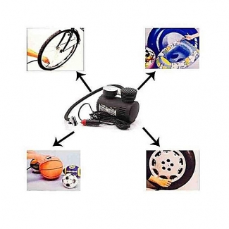 Portable DC 12V Electric Air Compressor with Built-in 300psi Analog Pressure Gauge and Dashboard Lighter Plug Price in Pakistan | LAPTAB