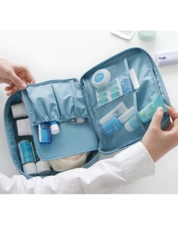Portable Travel Kit Bag with Multiple Compartments, Waterproof, Foldable, Durable Nylon Organizer Price in Pakistan | LAPTAB