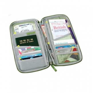 Travel Wallet for Passport and Cards, Denim Cotton, Wine Red, 25x13x2cm Price in Pakistan | LAPTAB