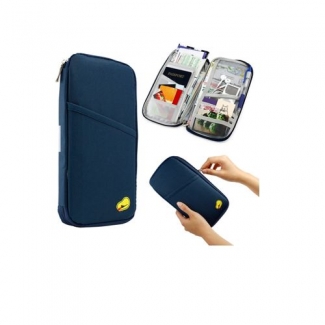 Travel Wallet for Passport - Navy Blue