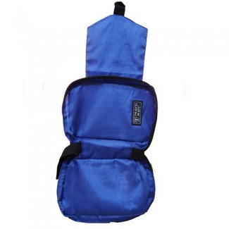 Foldable Blue Makeup Bag with Multiple Compartments, Waterproof, Travel Organizer Price in Pakistan | LAPTAB