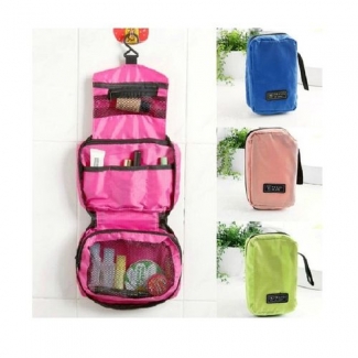 Foldable Makeup Bag in Blue Parachute Material for Traveling and Camping Price in Pakistan | LAPTAB