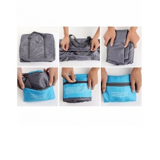 Foldable Travel Cabin Bag Blue Parachute Material Lightweight for Camping Price in Pakistan | LAPTAB