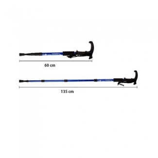 Trekking Stick Black Blue Adjustable Length with Shock Absorbing Springs and 3 End Points Price in Pakistan | LAPTAB