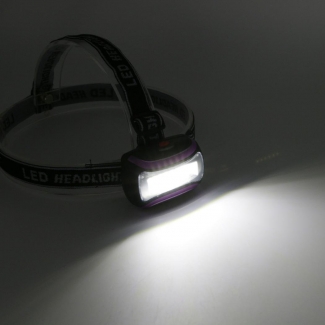 Purple 6-LED Headlight Torch for Camping, Hiking, Hunting, and Fishing, 43g, PVC, 3 AAA Batteries Powered Price in Pakistan | LAPTAB