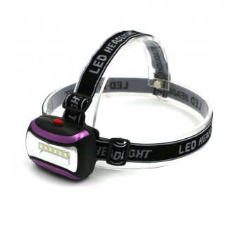 Purple 6-LED Headlight Torch for Camping, Hiking, Hunting, and Fishing, 43g, PVC, 3 AAA Batteries Powered Price in Pakistan | LAPTAB