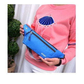 Travel Waist Bag Blue with Adjustable Strap, 3 Zipper Pockets, Water Resistant Nylon Price in Pakistan | LAPTAB