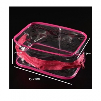 Travel Makeup Cosmetic Bag Toiletry Zip Pouch in Pink with Multiple Compartments Price in Pakistan | LAPTAB