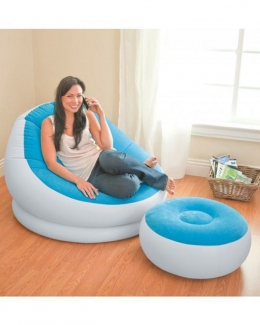 Intex Inflatable Cafe Chaise Chair with Cushioning and Optional Pump, Waterproof PVC Vinyl Price in Pakistan | LAPTAB