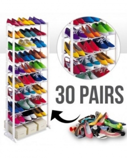 10-Tier Shoe Rack for 30 Pairs, Metal and Resin, Lightweight and Easy Assembly Price in Pakistan | LAPTAB