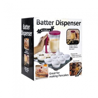 Batter Dispenser 4 Cup Capacity, FDA Approved, Dishwasher Safe, Easy Baking Prep