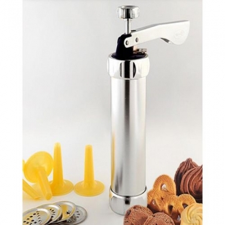 10 Shape Biscuit Cookie Press Machine Silver Aluminum with Ergonomic Handle Price in Pakistan | LAPTAB