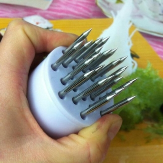 Professional Stainless Steel Needle Meat Tenderizer with Plastic Handle for Steak and Barbecue Price in Pakistan | LAPTAB