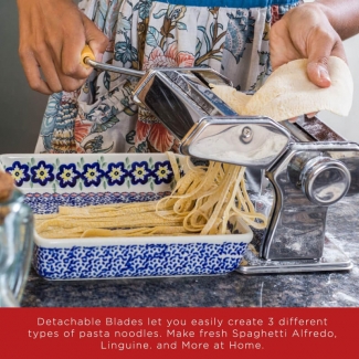 Instant Noodles Pasta Making Machine Stainless Steel with Double Cutter and Safety Hook Price in Pakistan | LAPTAB