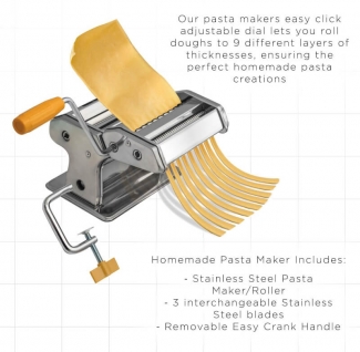 Instant Noodles Pasta Making Machine Stainless Steel with Double Cutter and Safety Hook Price in Pakistan | LAPTAB
