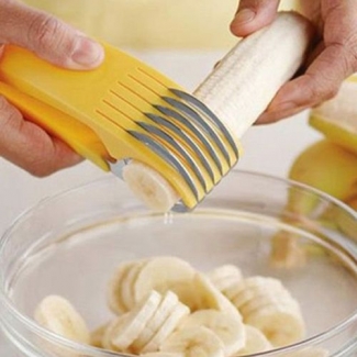 Stainless Steel Banana Slicer Fruit Cutter Cucumber Chopper