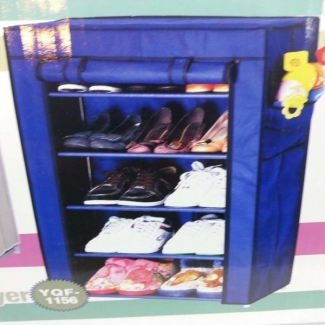 4/5 Layer Shoe Rack and Wardrobe Rack with Zip-Up Cover, Holds 12 Pairs, Portable and Dustproof Price in Pakistan | LAPTAB