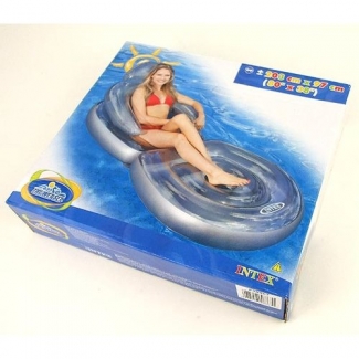 High Quality Transparent PVC Pool Chair with Backrest, Grey, 203x97cm Price in Pakistan | LAPTAB