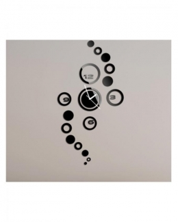 Modern Design Luxury Mirror Wall Clock Black Quartz Plastic Body Price in Pakistan | LAPTAB