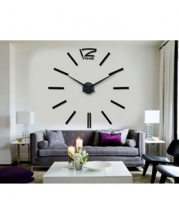 DIY Analog Wall Clock Line - Black