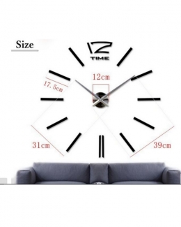 DIY Analog Wall Clock Line Black ? Non-Toxic, Removable, Easy to Paste Wall Decor Price in Pakistan | LAPTAB
