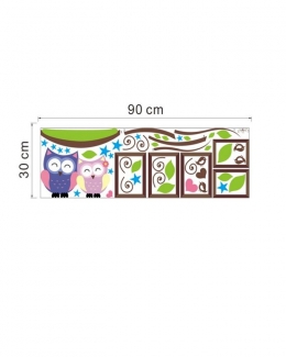 Owls Photo Frame Wall Stickers Multicolour Vinyl for Children's Living Room Price in Pakistan | LAPTAB