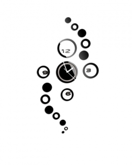 DIY Circle Wall Clock - Black