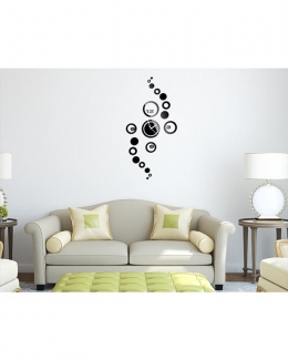 DIY Circle Wall Clock Black - Non-Toxic, Removable EVA Foam Stickers with Glue Backing Price in Pakistan | LAPTAB