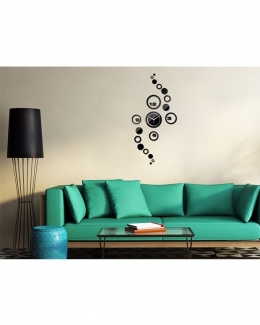 DIY Circle Wall Clock Black - Non-Toxic, Removable EVA Foam Stickers with Glue Backing Price in Pakistan | LAPTAB