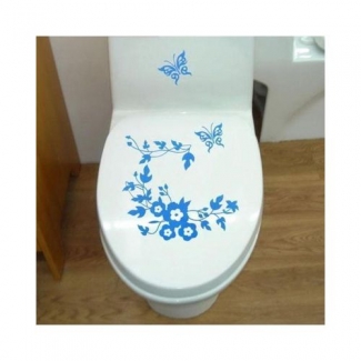 Bathroom Toilet Sticker Blue - Multi-Part Puzzle Design for Easy Application Price in Pakistan | LAPTAB