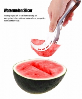 Watermelon Slicer Peeler Cutter White Stainless Steel Easy Clean Cutting Tool Price in Pakistan | LAPTAB